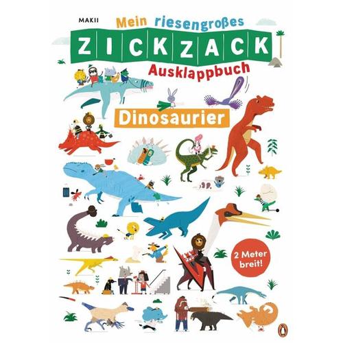 Mein riesengroßes ZICKZACK Ausklappbuch - Dinosaurier - Makii