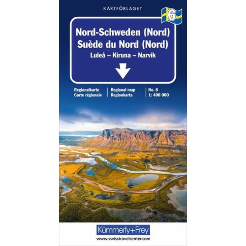 Nord-Schweden (Nord) Nr. 06 Regionalkarte Schweden 1:400 000