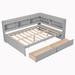 Latitude Run® Low Profile Storage Platform Bed Wood in Gray | 36.7 H x 65.6 W x 85.2 D in | Wayfair 78DC9D33179F4EBBABCE2C65391FE95A