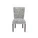 Darby Home Co Helma Parsons Chair in Paisley Blue On Linen Natural Wood/Upholstered/Fabric in Brown | 39 H x 21 W x 25 D in | Wayfair