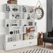 Wade Logan® Bajulal Geometric Bookcase Wood in White | 72 H x 27.5 W x 9 D in | Wayfair D6B4D934CA5B40BB9BE8A0232C6B01C8