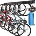 Arlmont & Co. Boan Wall Mounted Bike Rack, Garage Bicycle Wall Mount Hanger w/ 8 hooks, Cycle Stand for 6 Bikes in Black/Gray | Wayfair