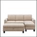 Gray Sectional - Latitude Run® Anice 81" Reversible Sectional Couch w/ Storage Chaise w/ Ottoman Polyester | 35 H x 81.1 W x 53.1 D in | Wayfair