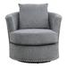 Armchair - Brayden Studio® Maissane 34.75" Wide Swivel Armchair Microfiber/Microsuede in Gray/Black | 29 H x 34.75 W x 33 D in | Wayfair