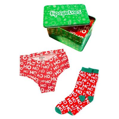Women's Ho Ho Ho Underwear & Socks Gift Set