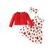 Infant Baby Girls Ladybug Print Summer A-Line Dress and Casual Long Sleeve Cardigan Headband Set