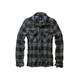 Langarmhemd BRANDIT "Herren Checked Shirt" Gr. XXL, US-Größen, schwarz (black, grey) Herren Hemden Langarm