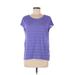 Nike Active T-Shirt: Purple Print Activewear - Women's Size Medium