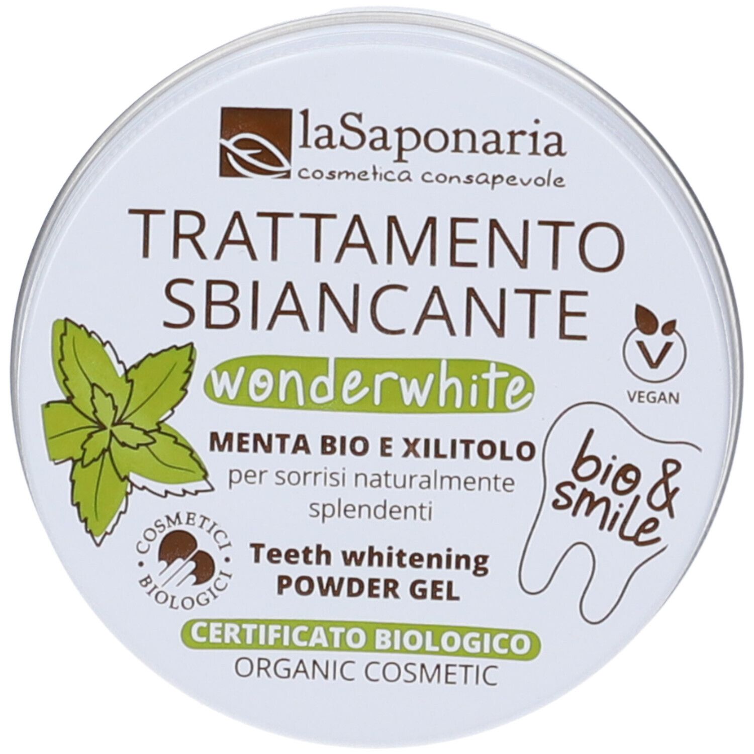 La Saponaria Trattamento sbiancante WonderWhite 50 g Dentifricio