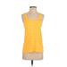Nike Active Tank Top: Yellow Color Block Activewear - Women's Size Small