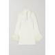 16ARLINGTON - Michelle Feather-trimmed Cutout Crepe Mini Dress - White