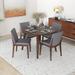 Corrigan Studio® Tiemann 4 - Person Solid Wood Dining Set Wood/Upholstered in Brown | 29.5 H x 43.3 W x 43.3 D in | Wayfair