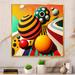 Design Art Pop Art Colorful Spheres I - Floater Frame Print on Canvas in Blue/Yellow | 24 H x 24 W x 1 D in | Wayfair FL80031-24-24-GD