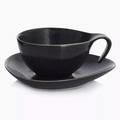 DUKA 12-OZ Porcelain Cup & Saucer Set Porcelain/Ceramic in Black | Wayfair 1218966-Box