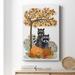 August Grove® Raccoons On Pumpkins Under Tree Premium Gallery Wrapped Canvas - Ready To Hang Canvas, Solid Wood | 12 H x 8 W x 1 D in | Wayfair