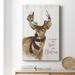 The Holiday Aisle® All Roads Lead Home Deer Premium Gallery Wrapped Canvas - Ready To Hang Canvas in Brown/Red/White | 18 H x 12 W x 1 D in | Wayfair
