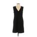 Gap Casual Dress - Shift Plunge Sleeveless: Black Print Dresses - Women's Size X-Small