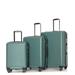 3-Piece Green Luggage Sets with Spinner Wheels & TSA Lock