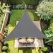 Artpuch 19 x19 x19 Customize Sun Shade Sail Dark Gray UV Block 185 GSM Commercial Triangle Outdoor Covering for Backyard Pergola Pool (Customized Available) AT-10T