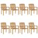 vidaXL 1/2x Solid Teak Wood Stacking Garden Dining Chair Patio Lounge Seating