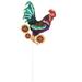 BESTONZON Metal Rooster Garden Stake Decorative Rooster Statue Garden Yard Rooster Decor Rooster Iron Craft