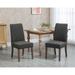 Upholstered Parsons Dining Chairs Set of 2, Fabric Dining Room Kitchen Side Chair with Nailhead Trim and Wood Legs