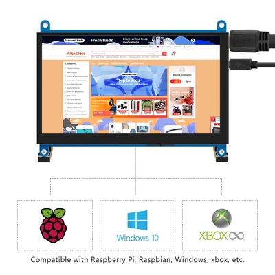 Module LCD à écran tactile Raspberry Pi compatible avec Raspberry Pi 2023 4 3B + 3B Windows