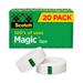 Scotch Magic Tape Value Pack 3/4 x 1000 1 Core Clear 20/Pack