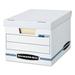 Bankers Box STOR/FILE Basic-Duty Storage Boxes Letter/Legal Files 12 x 16.25 x 10.5 White 20/Carton (0070333)