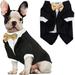 Dog Tuxedo Formal Dog Clothes Shirt Costume Wedding Attire Party Bow Tie Suit Dog Outfit for Small Medium Large Dogs Cats Halloween Pet Costumes Birthday Puppy Clothing Christmas Apparel (XS)