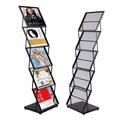 OUKANING 5-Layer Folding Office Racks Displays Manual Magazine Rack Catalog Literature Rack Stand Offices Trade Shows
