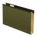 Pendaflex Extra Capacity Reinforced Hanging File Folders with Box Bottom 2 Capacity Legal Size 1/5-Cut Tabs Green 25/Box (4153X2)