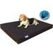 Large Orthopedic Waterproof Memory Foam Dog Bed for Medium Large Pet 41 X27 X4 Nylon Brown Washable Cover