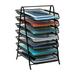 Mind Reader 7-Tier Paper Tray Desktop Organizer File Storage Office Metal Mesh Black