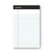 2PK Premium Ruled Writing Pads with Heavy-Duty Back Narrow Rule Black Headband 50 White 5 x 8 Sheets 6/Pack