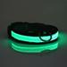 Gespout LED Dog Collar Light Up Pet Collars Glow in The Dark Dog Collars - USB Rechargeable Adjustable Walking The Dog at Night. Green S