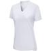 SWISSWELL Women Polo Shirts Moisture Wicking Polka Dot Polo Golf Shirts for Women Slim Fit Apparel Athletic Tennis Casual T-Shirts White L