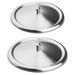 BESTONZON 2Pcs Replacement Stainless Steel Lids Tumbler Lid Stainless Steel Cup Covers Mark Cup Lids