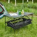 Folding Camping Table - Small Aluminum Foldable Tables with Carry Bag Included - Lightweight and Portable for Beach Picnic Tailgate & Outdoor Use 47 X28 X2 8