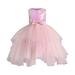 Rovga Casual Dresses For Girls Beaded Sequin Lace Bow Tutu Dress Princess Dress Party Wedding Prom Outfits Party Birthday Girl Dress