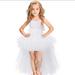 Girlsâ€™ Dress Bridesmaid Party Wedding Princess Tulle Tutu Dress Ball Gown White 10Y