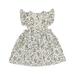 Rovga Casual Dresses For Girls Floral Pattern Dress Sleeveless Ruffles Sundress British Country Style Casual Summer Dress For 1 To 9Y Princess Party Dress Party Birthday Girl Dress