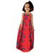 ZMHEGW Toddler Dresses For Girls Casual Kids Baby African Dashiki Traditional Style Sleeveless Strap Ankara Princess Backless Outfits 1-6Y Beach Dress