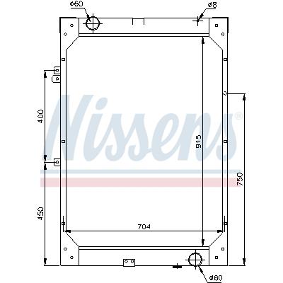 NISSENS Kühler, Motorkühlung Universal mit Dichtungen für MAN 81061016353 81061016385 81061016352 62871 Image
