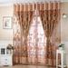 Black Jacquard Curtains For Living Room Polyester Fabric Window Curtain Panel Luxury Floral Blackout Bedroom Curtains Blinds