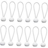 50pcs Elastic Rope Tent for Camping Outdoor Teepee Tent Fix Rope Tent Poles Cord Tarp Bungee Cords Bungee Cords Rope Bungee Cords Strap Bungee Cords with Balls Elastic White Tie