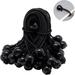 60 PCS Ball Bungee Cords 6 Inch Black Tarp Ball Bungee Ties Elastic String with Ball Heavy Duty Canopy Tie-Down Cord for Canopy Tarp Shelter Tent Straps Poles and Wires