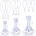 60 Packs White Ball Bungee Cord Assorted Sizes Tarp Tie Dow Heavy Duty Bungee Straps Elastic Bungee Balls Stretch Rope for Tents Canopies Cargo Tarpaulin Poles and Wires 4 Inch 6 Inch 8 Inch