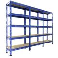 Kuma Tool Storage Shelves 5 Tier Adjustable Metal Garage Storage Shelf Utility Rack Shelf Unit for Warehouse Pantry Kitchen 28 x 12 x 59 Blue 3 Pack