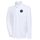 Men's Antigua White Sugar Land Space Cowboys Tribute Quarter-Zip Pullover Top